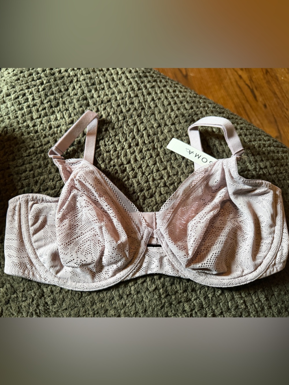 Soma Light Pink Lace Underwire Bra